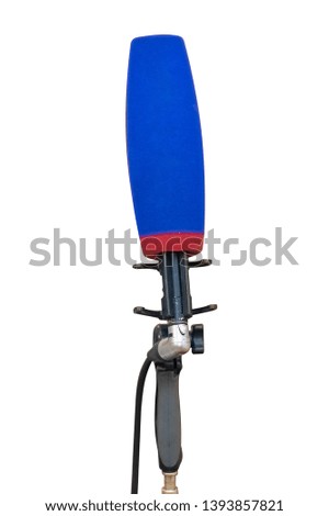 microphone for interview with the inscription Russia on white isolated background