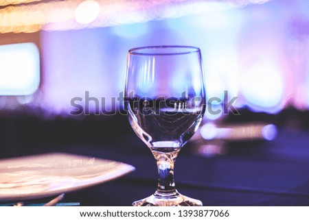 Wine Glass with light Reflections