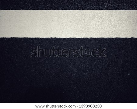 Road traffic paint on the asphalt surface And to ensure safety