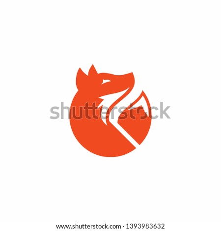 Fox Logo Template Stock Vector