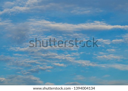 Blue sky with clouds. Nature concept.