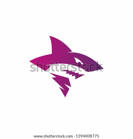 Shark Logo Template Stock Vector