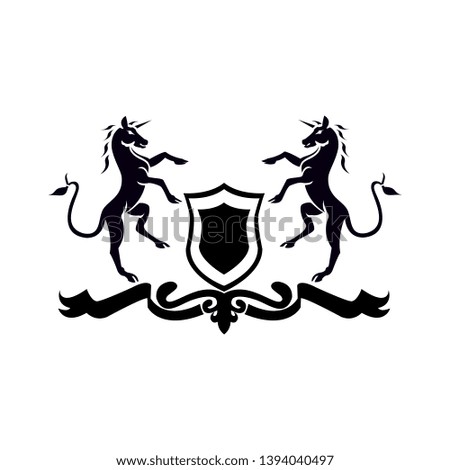 horse heraldic royal Logo element