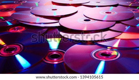 This is a image of some cds all spread out in a cropped image.