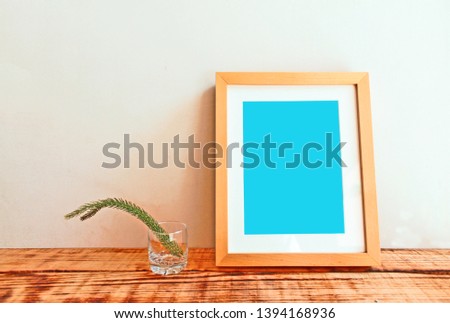 Wooden Frame Mockups with wooden background
