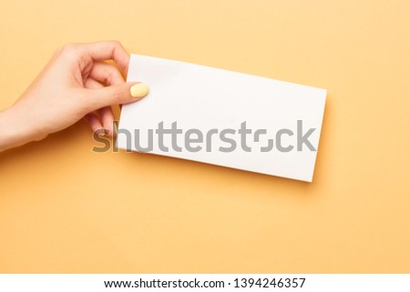Blank euro booklet holds in female hand