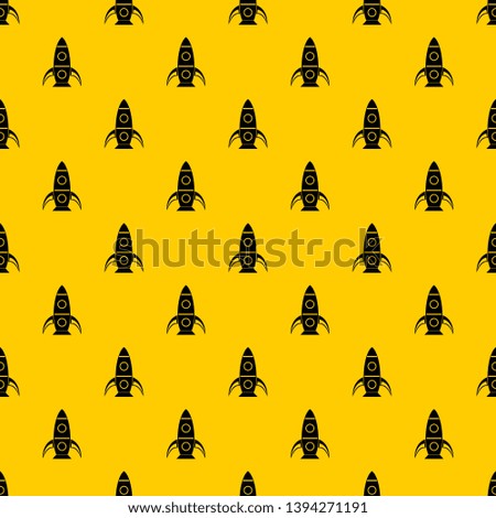 Rocket pattern seamless vector repeat geometric yellow for any design