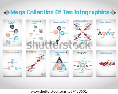 INFOGRAPHICS MEGA COLLECTIONS OF TEN MODERN ORIGAMI BUSINESS SET STYLE OPTIONS BANNER 2