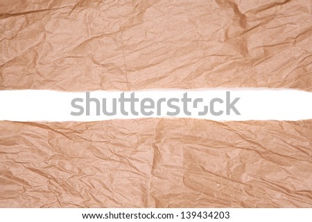 torn wrapping package frame paper background