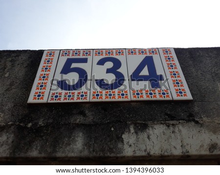 Number 534 in the wall