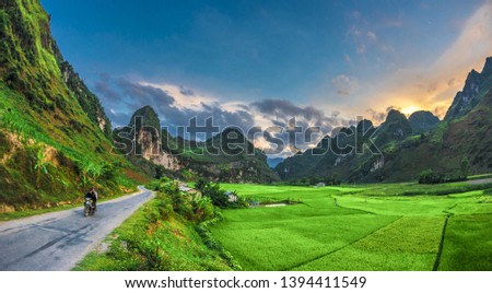 Landscapes on the Mapileng pass. Ha Giang provence, Vietnam.