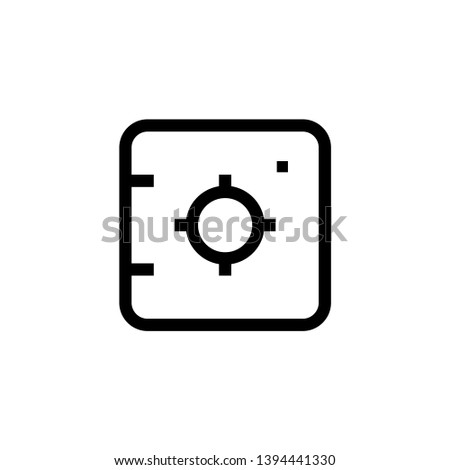 money and important office document safe keeping icon design. simple clean line art professional business management concept vector illustration design.