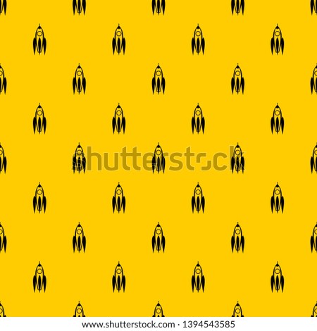 Rocket pattern seamless vector repeat geometric yellow for any design