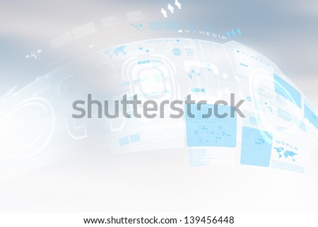 Image of blue hightech background. Business background