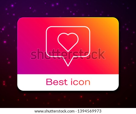Trendy space backgraund with Like heart icon. Social media icon