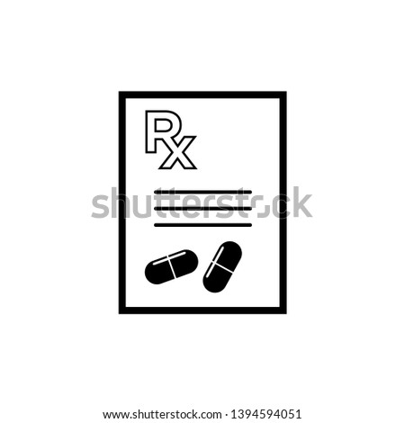 medical prescription illustration icon logo design template