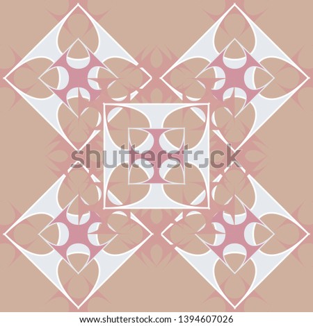 Ceramic tile vector. Morrocan pattern, Majolica ornament. Retro Ethnic repeat.       Natural colors Italian majolica tile, Mosaic morrocan. Floral elements. Geometric boho design.