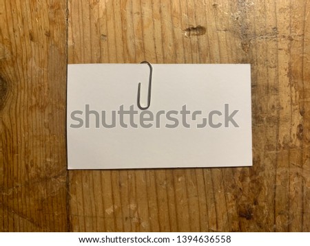 White Business card on wood