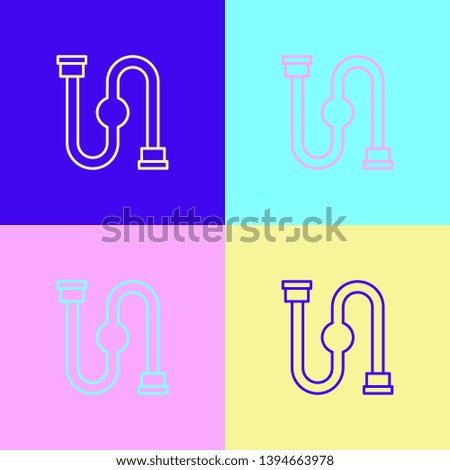 Pop art illustrtaion four styles Trumpet icon. One of Construction Material