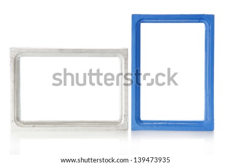 Set of a wooden framework for a photo or the pictures, isolated on white