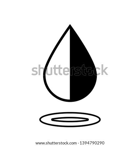 Water drop isolated vector icon. 