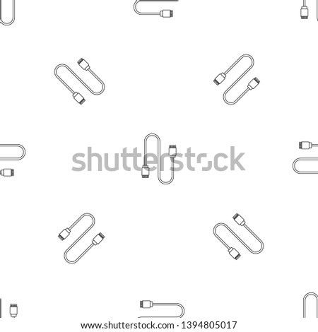 Charging vape cable pattern seamless vector repeat geometric for any web design