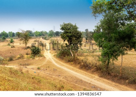 A village road in Rural India , Baranti village - West Bengal, India