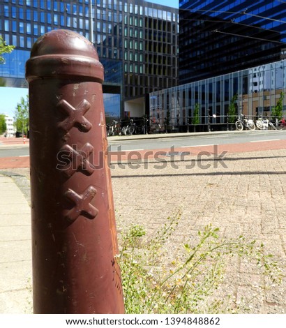 Amsterdammertje, traditional pole in Amsterdam, the Netherlands