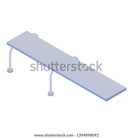 Swim diving board icon. Isometric of swim diving board vector icon for web design isolated on white background