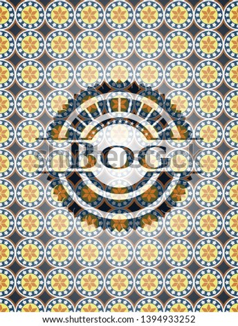 Bog arabic emblem. Arabesque decoration.