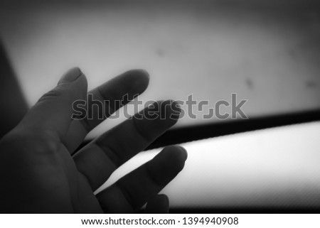 black and white photo of a hand 