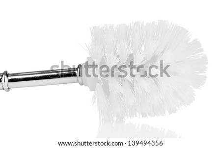 Toilet brush isolated on white