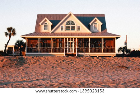Beach House on Edisto Island in South Carolina  Royalty-Free Stock Photo #1395023153