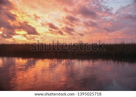 Sunrise on Edisto Island in South Carolina  Royalty-Free Stock Photo #1395025718