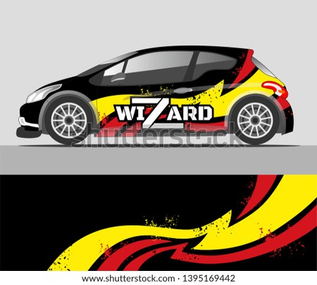 Rally car wrap vector designs