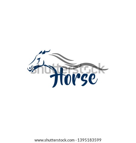 horse logo stock vector template