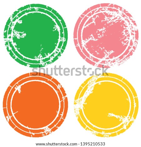 Set of color vector grunge stamps