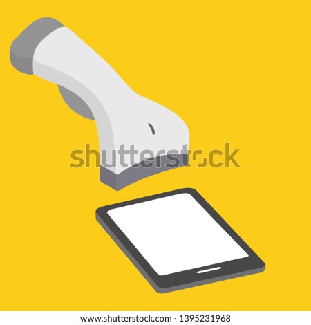 
It is an image illustration of cashless payment with a smartphone. Ideal for illustrations of systems that use QR codes and barcodes.
