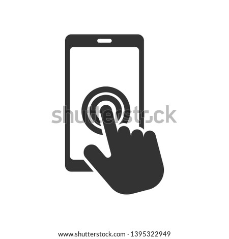 Touch Screen Icon - Swipe Gesture  Illustration As A Simple Vector Sign & Trendy Symbol for Design and Websites, Presentation or Mobile Application. Royalty-Free Stock Photo #1395322949