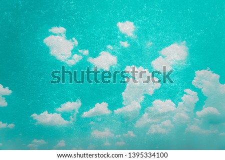Clouds on blue sky background - Vintage effect style picture