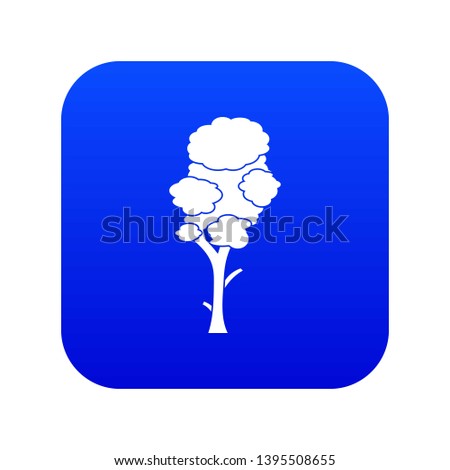 Linden icon digital blue for any design isolated on white vector illustration