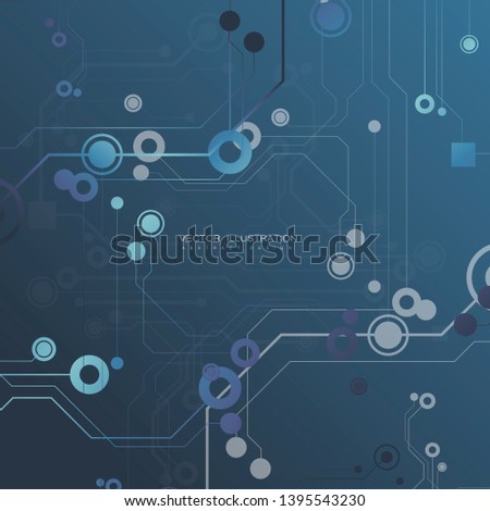 circuit board  electronic hardware future technological concept  hi-tech computer digital technology background copy space  vector illustration 