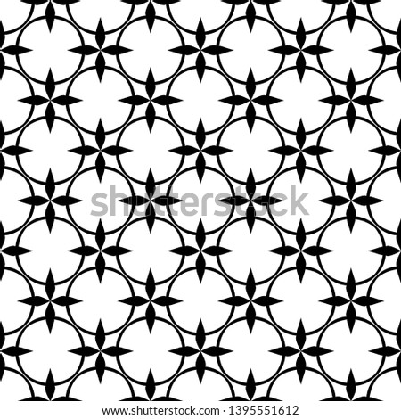 Black pattern on white background. Seamless pattern. Black and white vector design.