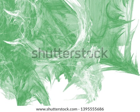 Abstract fractal background toned in green color