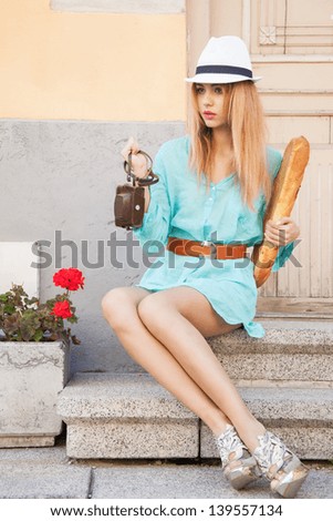 picture of fashion model in the city