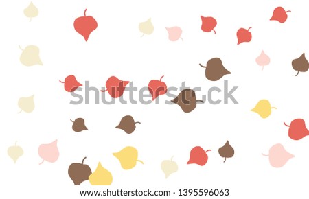 Yellow and red leaf texture. Leaf texture background.