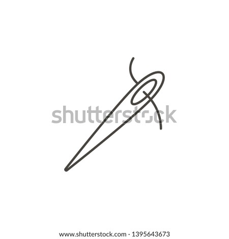 Handcraft, needle icon - Vector. Simple element illustration natural concept. Handcraft, needle icon - Vector. Organic concept vector illustration. on white background