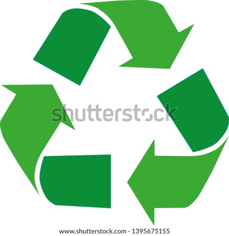 
Vector green recycle icon for the environment