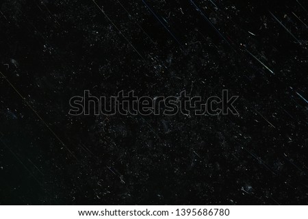 noise black background overlay / abstract film noise, black texture, white scratches Royalty-Free Stock Photo #1395686780