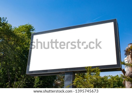 billboard mockup and template blank advertising with copy space for your text message or media and content, city background display exterior.
